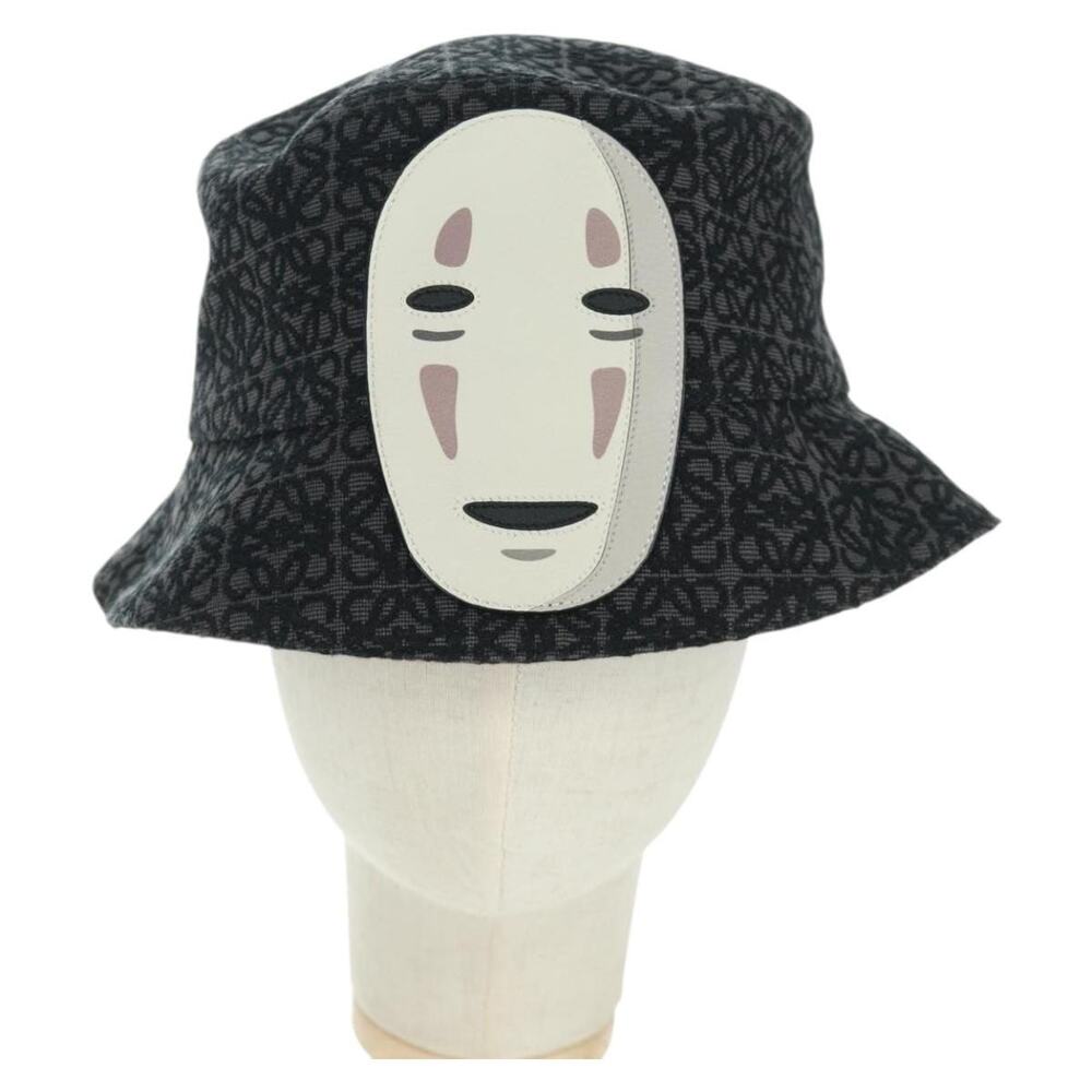 Loewe Anagram Ghibli Spirited Away No Face Bucket Hat Black